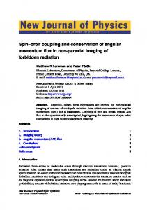 New Journal of Physics - Matthew R. Foreman