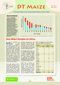 New Maize Varieties for Africa - Drought Tolerant Maize for Africa