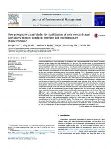 New phosphate-based binder for stabilization of soils