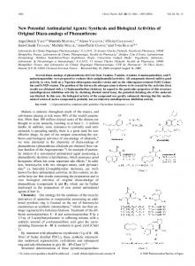 New Potential Antimalarial Agents: Synthesis and