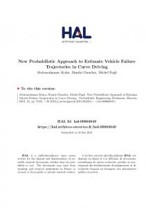 New Probabilistic Approach to Estimate Vehicle ...