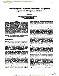 New Strategy for Congestion Control based on Dynamic Adjustment of ...