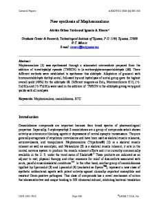 New synthesis of Mephenoxalone - Arkivoc