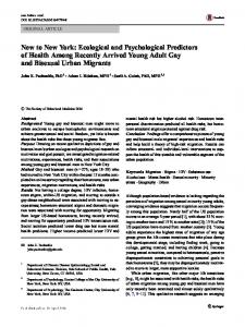 New to New York: Ecological and Psychological Predictors of Health ...