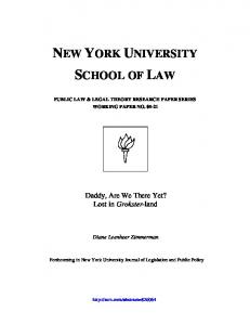 new york university school of law - SSRN