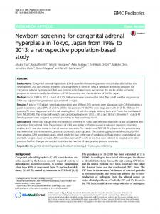 Newborn screening for congenital adrenal ... - Semantic Scholar