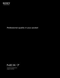 NEX-7 Brochure - Sony