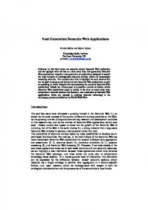Next Generation Semantic Web Applications - Semantic Scholar