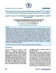 Next-generation Sequencing and Karyotype