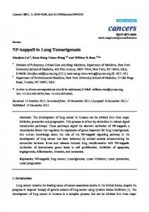 NF-kappaB in Lung Tumorigenesis - MDPI