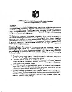 NFL Head, Neck and Spine Committee's Protocols Regarding ...