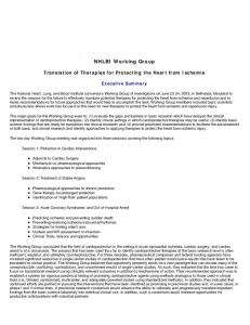 NHLBI Working Group