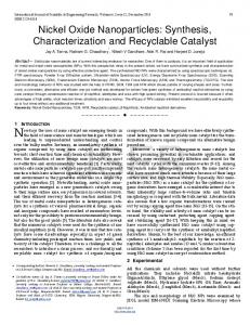 Nickel Oxide Nanoparticles: Synthesis ...