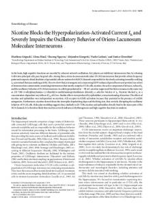 Nicotine Blocks the Hyperpolarization-Activated ... - Semantic Scholar