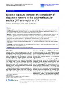 Nicotine exposure increases the complexity of ... - BioMedSearch