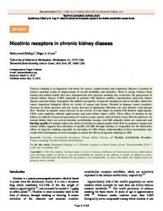 Nicotinic receptors in chronic kidney disease