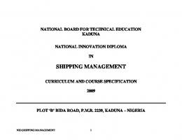 NID SHIPPING MANAGEMENT - NBTE