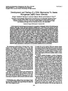 (nifH) Gene Diversity - Semantic Scholar