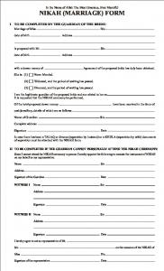 nikah (marriage) form - Rishtanata.us