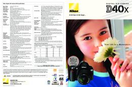 Nikon D40x Brochure