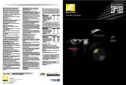 Nikon F6 SLR Camera Brochure