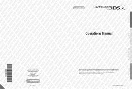 Nintendo 3DS XL Operations Manual