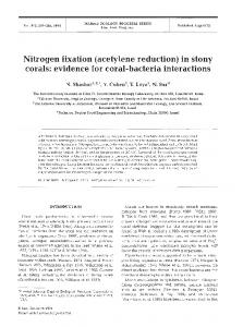 Nitrogen fixation (acetylene reduction) in stony corals - Inter Research