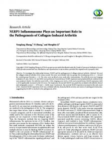 NLRP3 Inflammasome Plays an Important Role in the Pathogenesis of ...