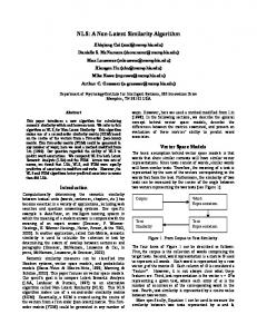 NLS: A Non-Latent Similarity Algorithm