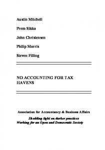 no accounting for tax havens - Tax Justice Network