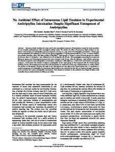 No Antidotal Effect of Intravenous Lipid ... - Wiley Online Library