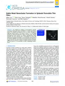 Noble Metal Nanocluster Formation in Epitaxial Perovskite Thin Films