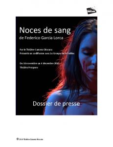 Noces de sang - Camera Obscura