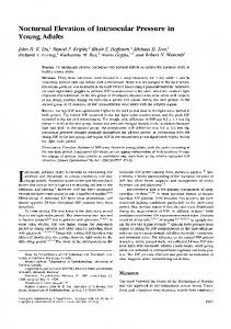 Nocturnal Elevation of Intraocular Pressure in Young ...