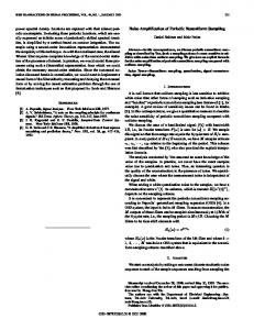 Noise amplification of periodic nonuniform sampling - Signal ...