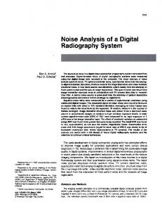 Noise Analysis of a Digital Radiography System