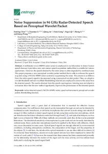 Noise Suppression in 94 GHz Radar-Detected Speech Based on