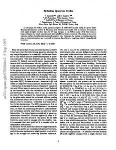 Noiseless Quantum Codes