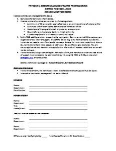 nomination form