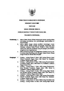 nomor 9 tahun 2002 - Pemerintah Kota Denpasar