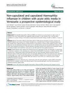 Non-capsulated and capsulated Haemophilus ... - BioMedSearch