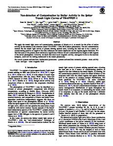 Non-detection of Contamination by Stellar Activity in the ... - IOPscience