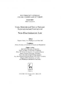 Non-Discrimination Law