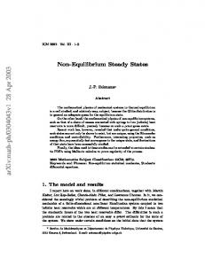 Non-equilibrium steady states