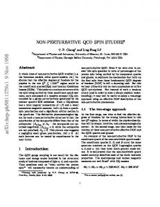 Non-perturbative QCD spin studies