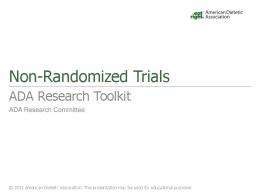 Non-Randomized Trials