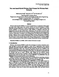 Non-root-based Hybrid Wireless Mesh Protocol for Wireless Mesh ...