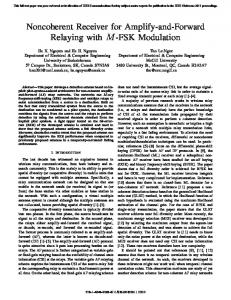 Noncoherent Receiver for Amplify-and-Forward Relaying with M-FSK ...