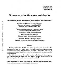 Noncommutative Geometry and Gravity