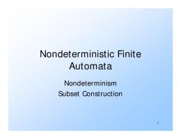 Nondeterministic Finite Automata